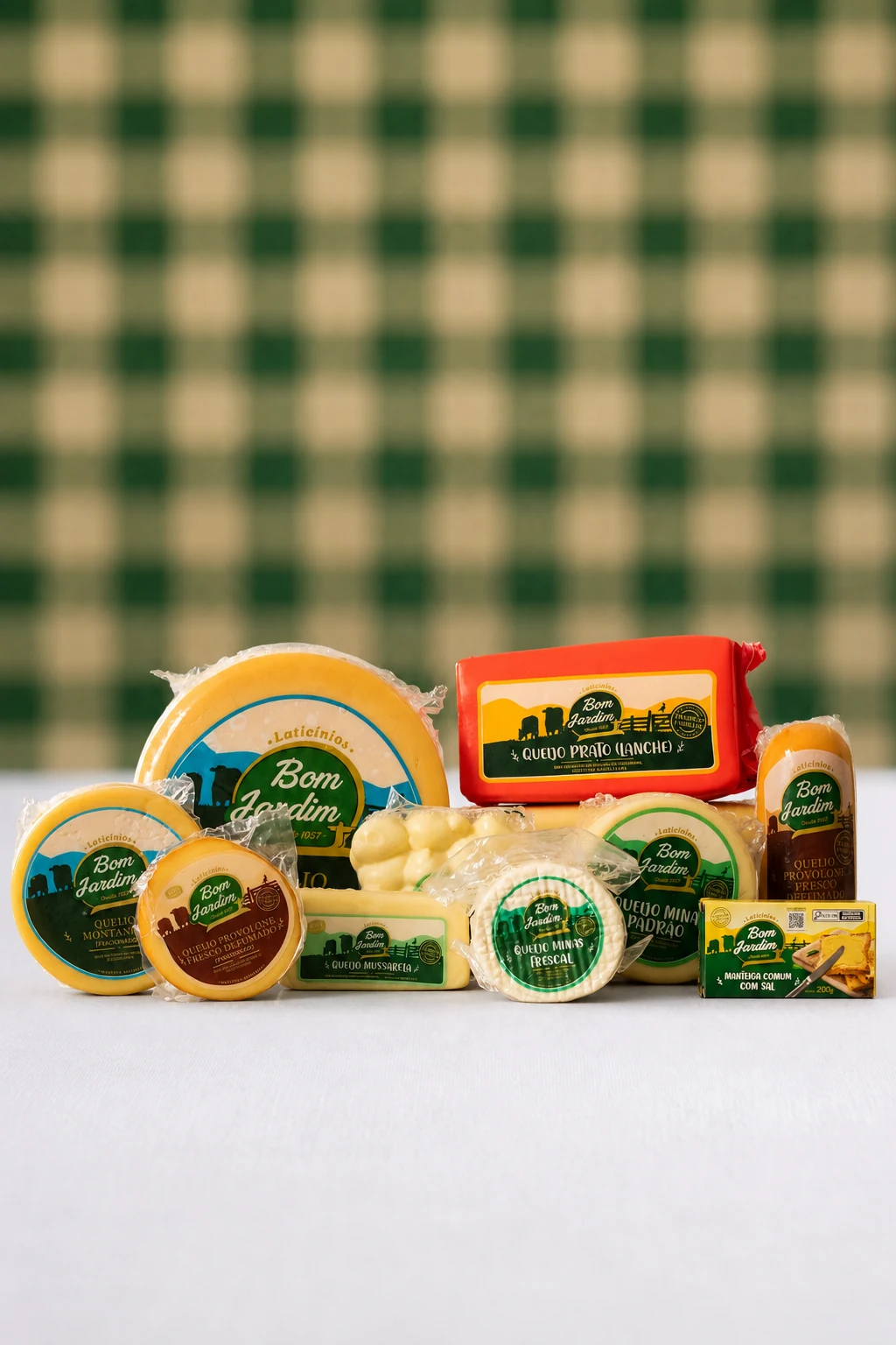 Seleção de produtos Laticínios Bom Jardim